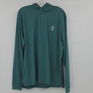 Pins & Aces Performance Golf Hoodie - Tiger Shatter Teal Size L